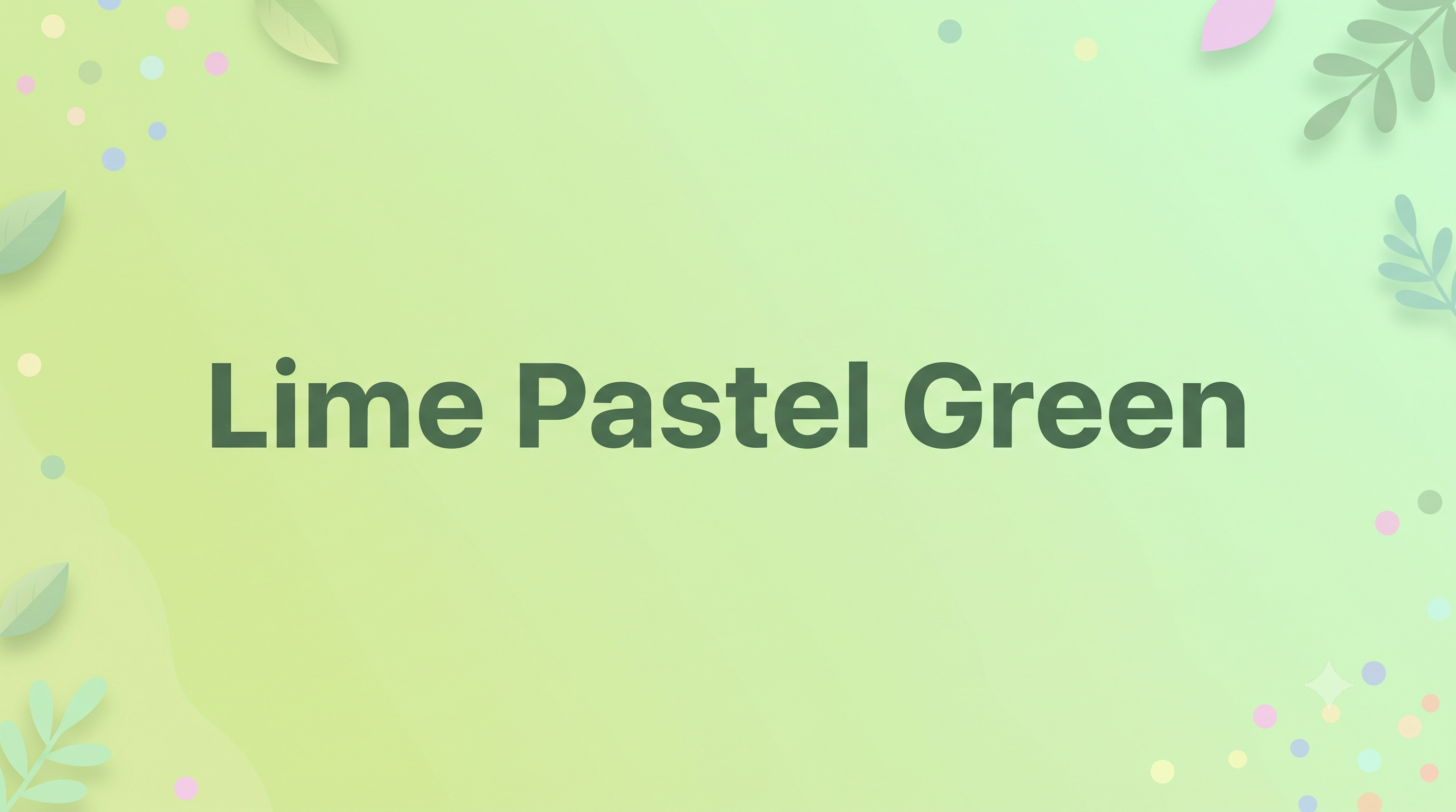 Lime Pastel Green