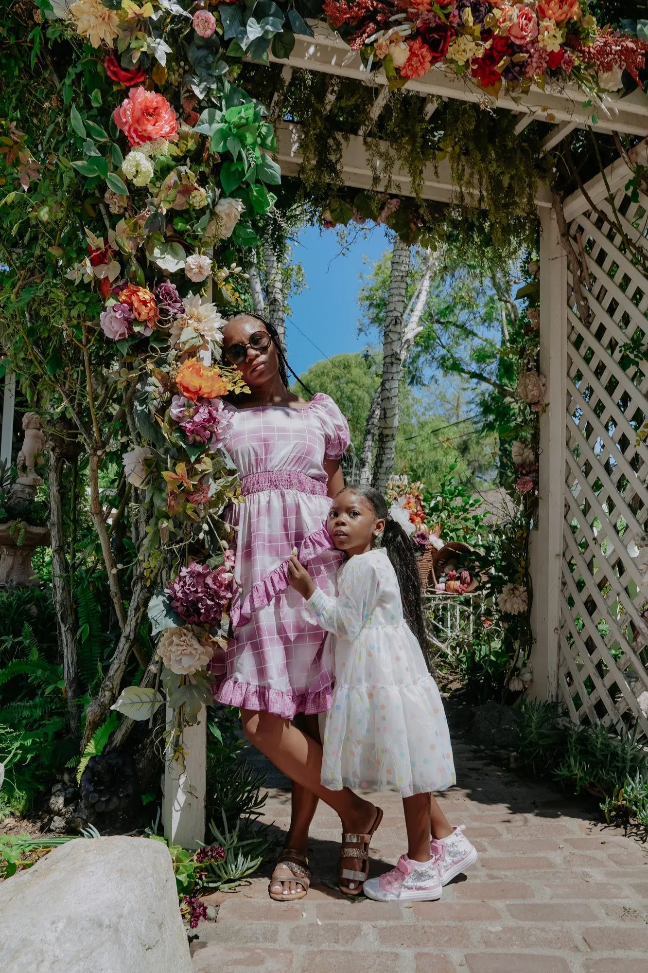 Ever so Beautiful plaid dress adult Pastels and Polkadots
