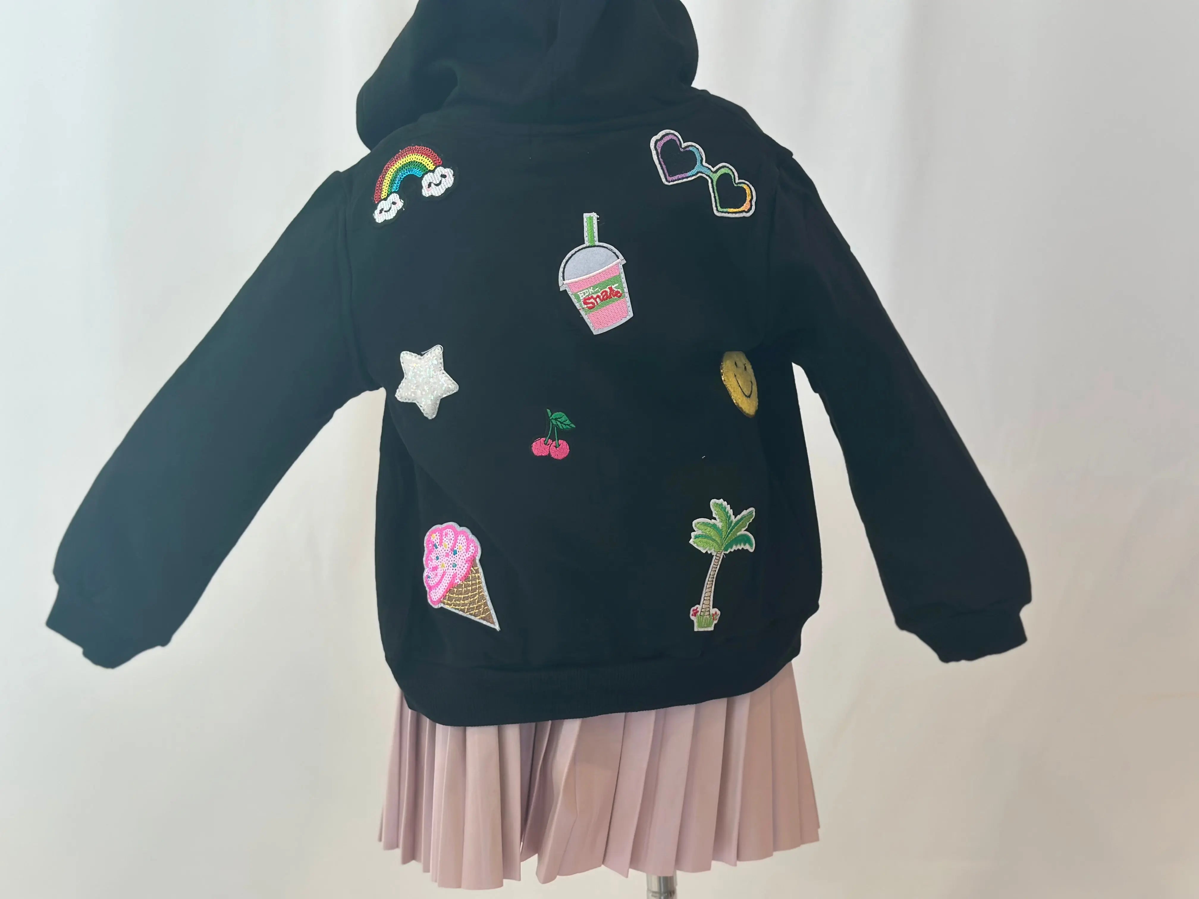 Vacay Vibes Soft  Hoodie Pastels and Polkadots