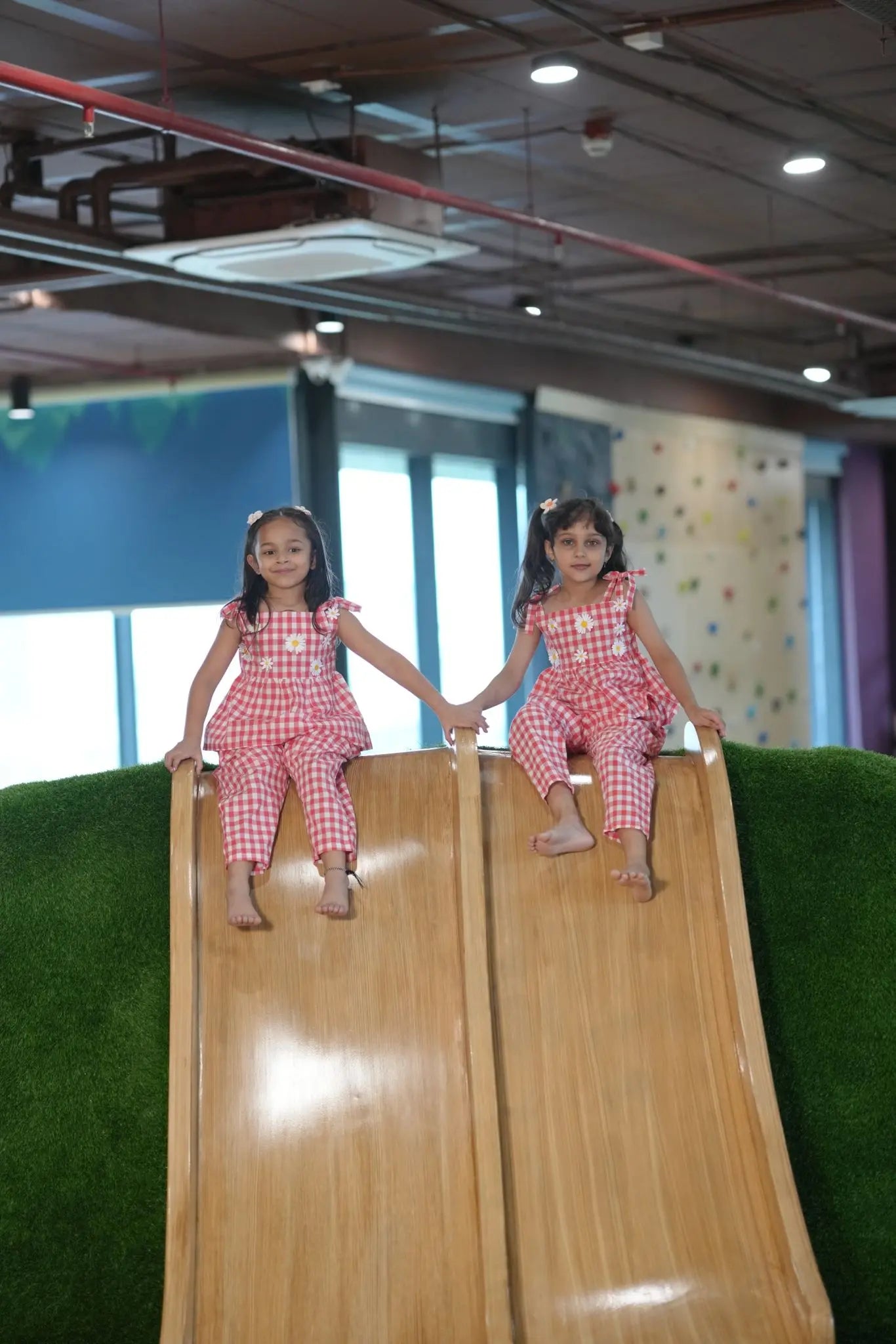 Red Gingham Set - Adorable Comfort for Back-to-School Pastels and Polkadots