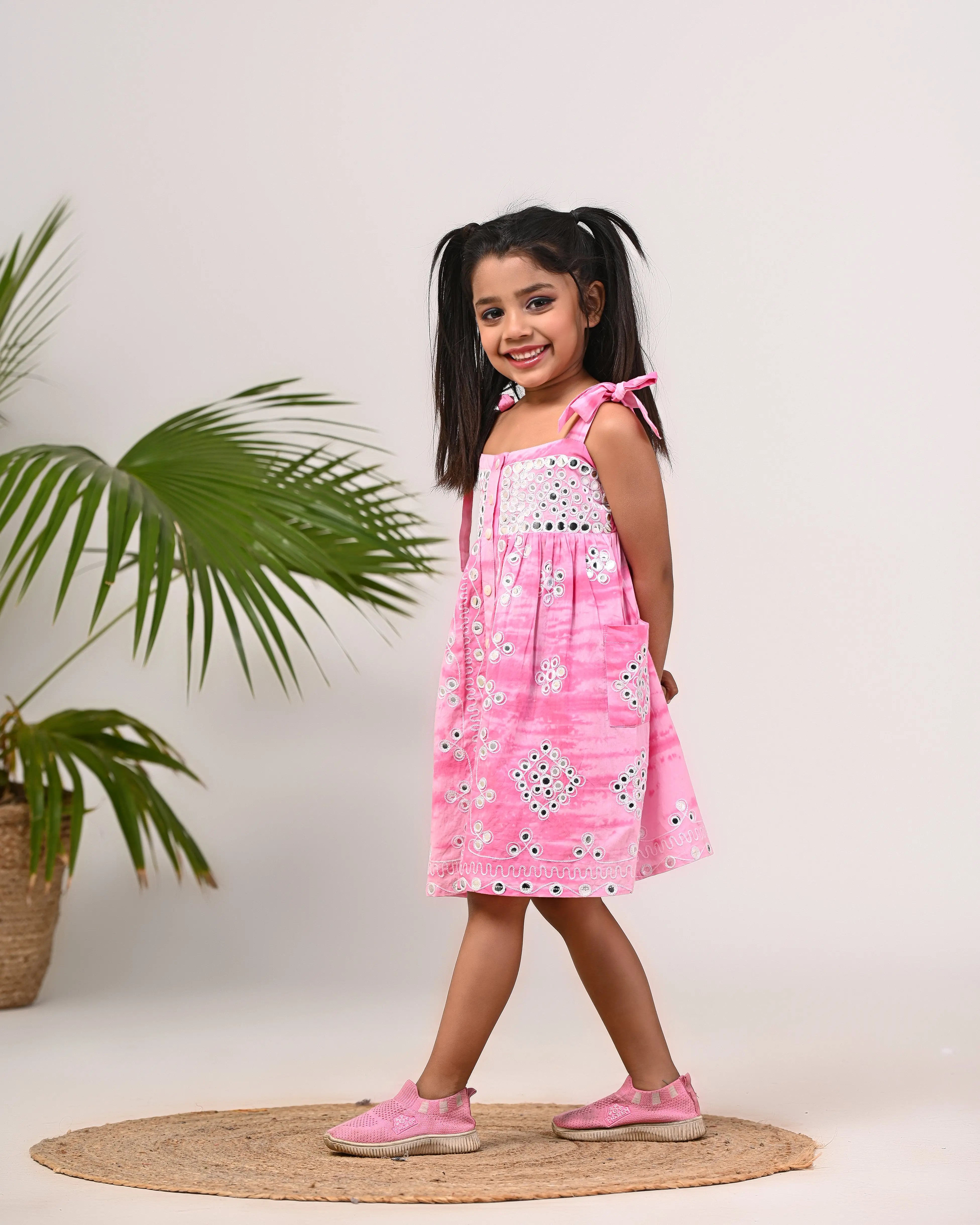 Butter Bush mini Dress Pastels and Polkadots