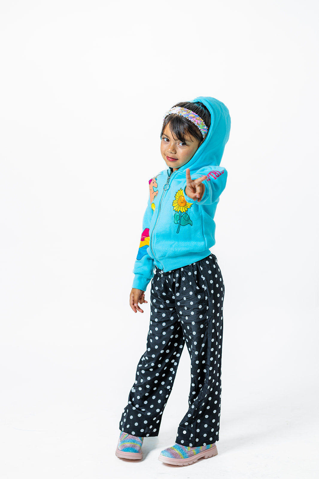 Unicorn Blue Hoodie for Girls – Super Soft and Cute Hoodie, Sizes 2-12