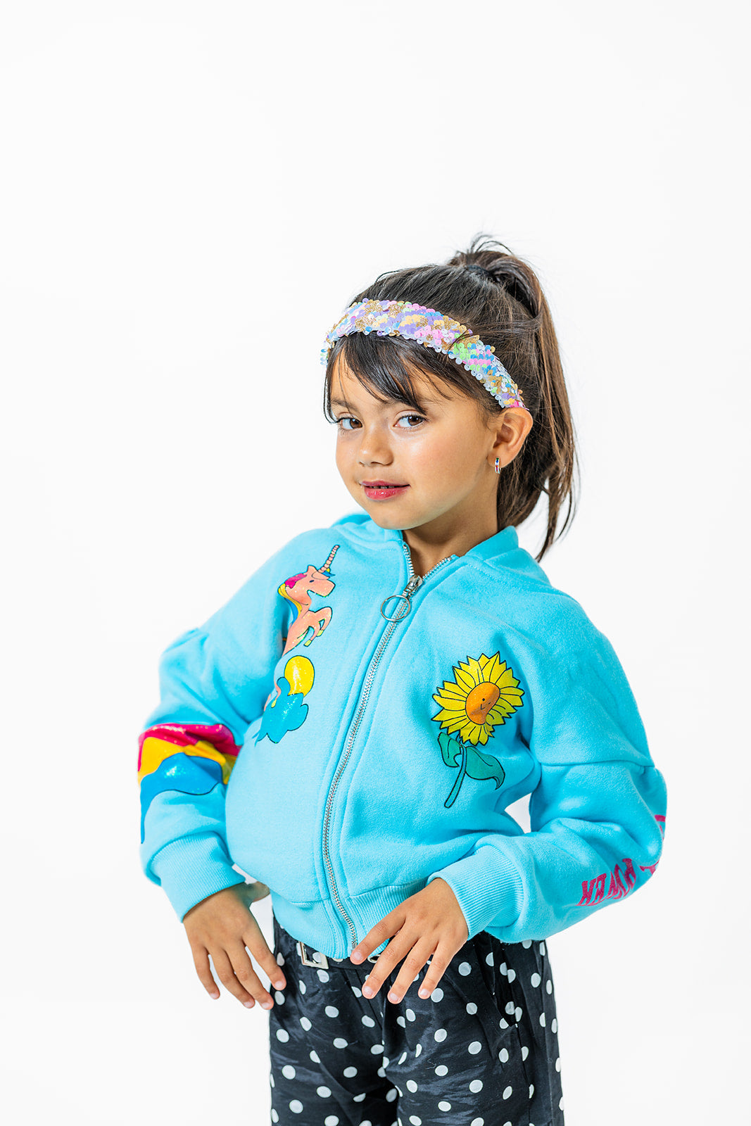 Unicorn Blue Hoodie for Girls – Super Soft and Cute Hoodie, Sizes 2-12