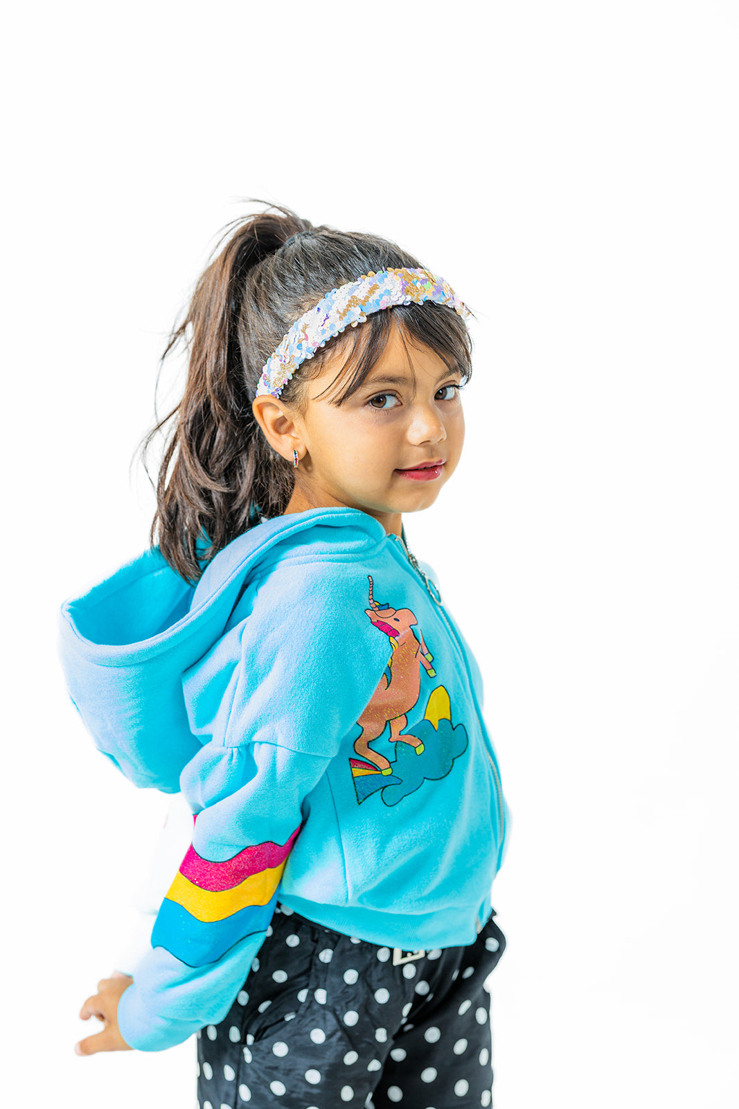 Unicorn Blue Hoodie for Girls – Super Soft and Cute Hoodie, Sizes 2-12