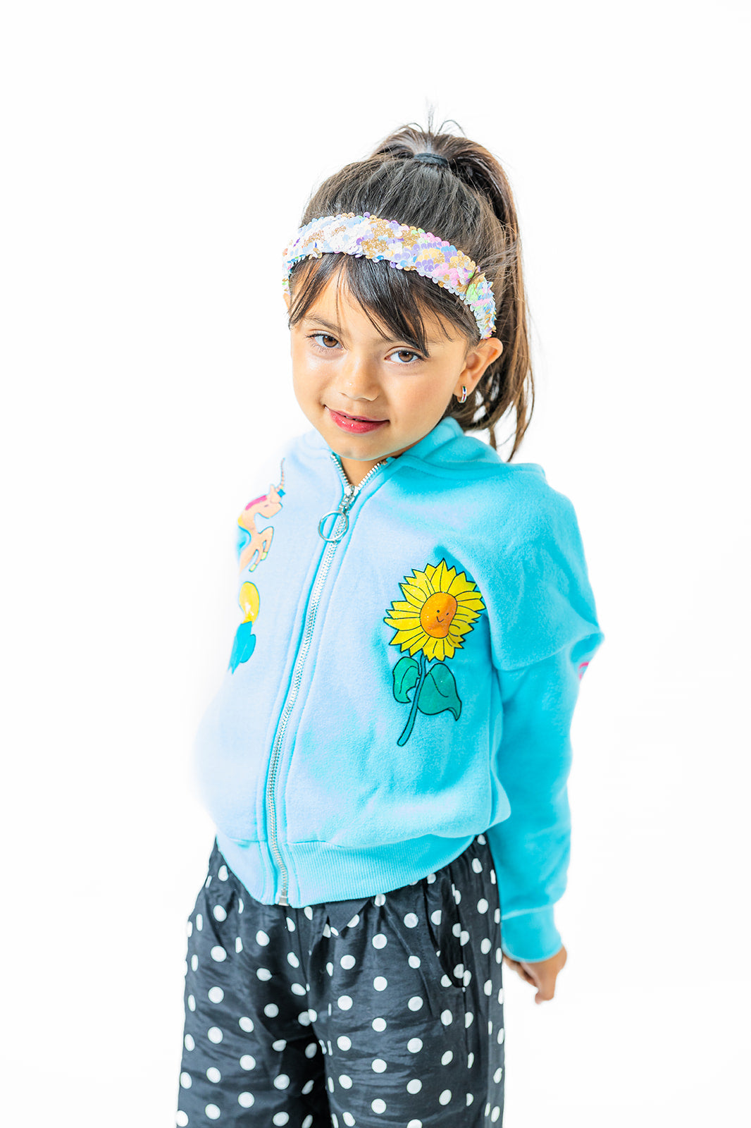 Unicorn Blue Hoodie for Girls – Super Soft and Cute Hoodie, Sizes 2-12