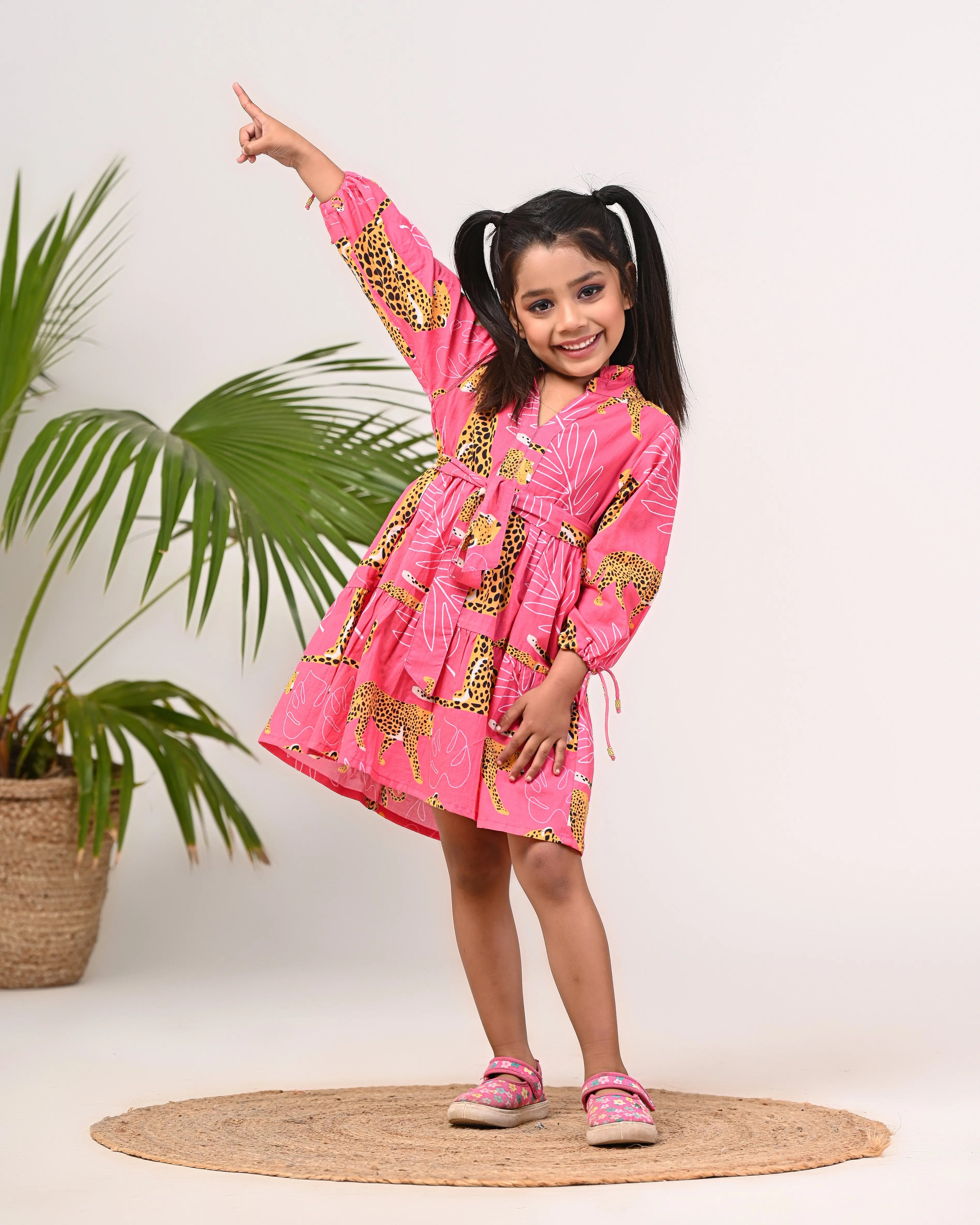 Leopard Lilly Mini Dress Pastels and Polkadots