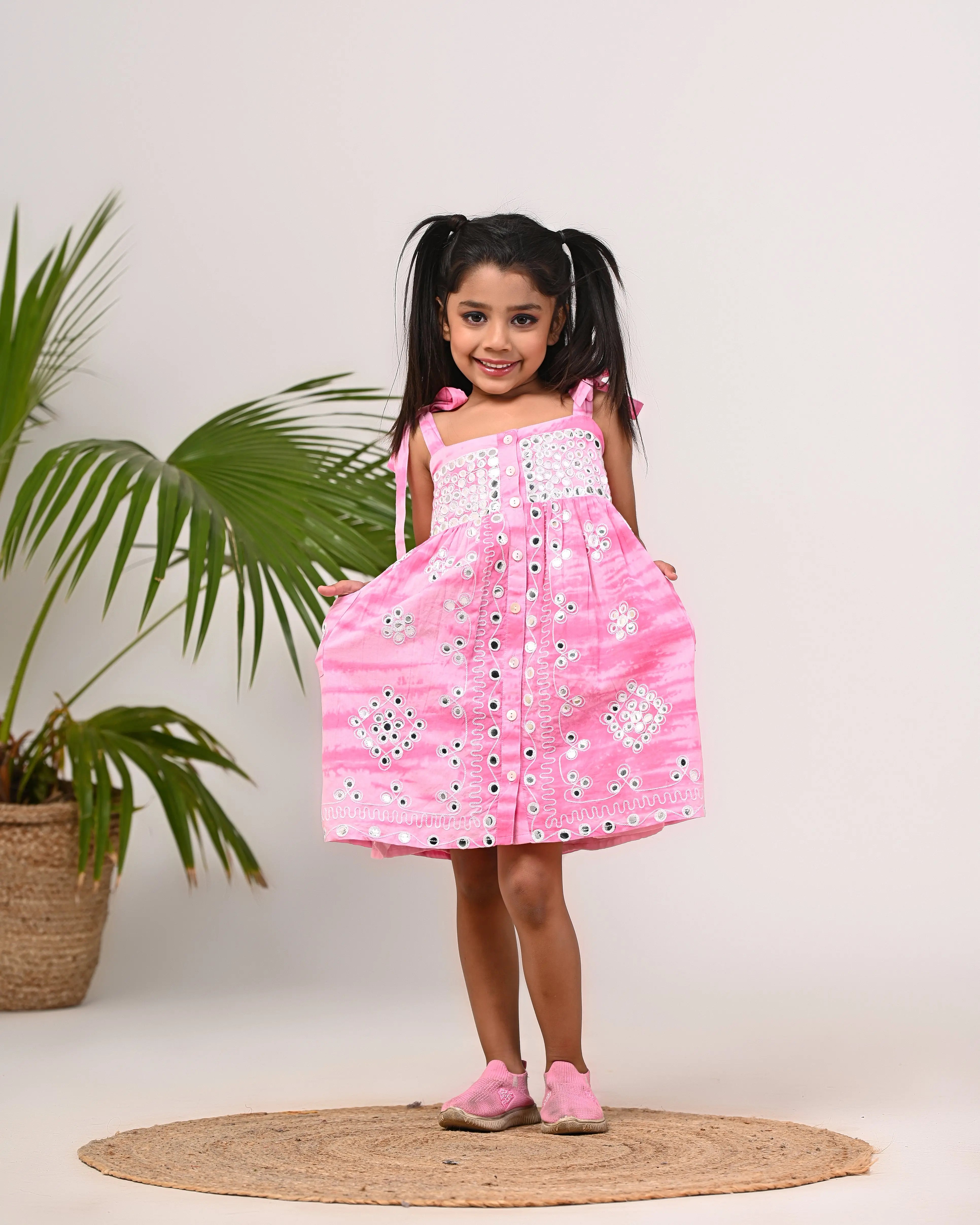 Butter Bush mini Dress Pastels and Polkadots