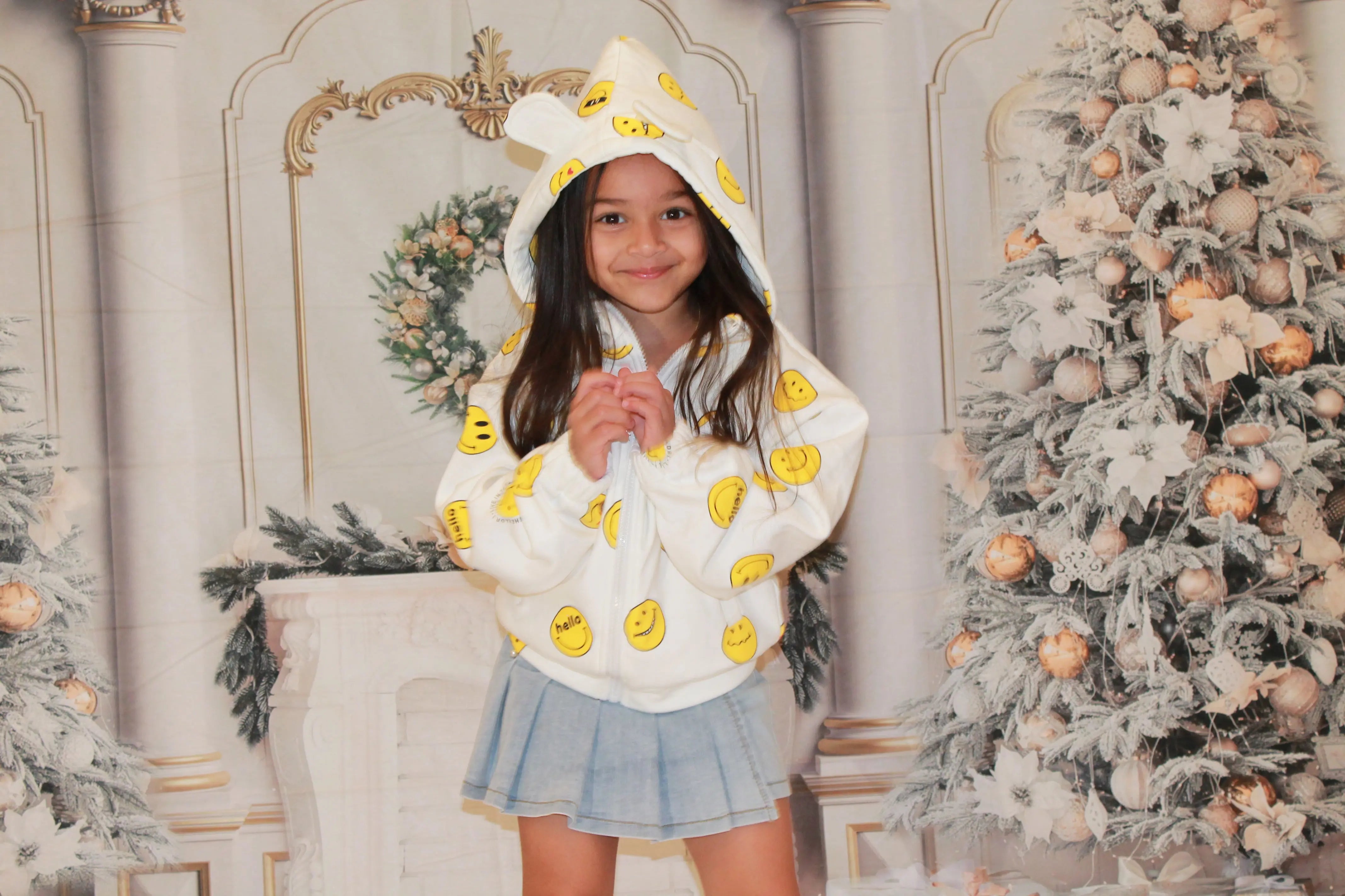 All smile’s hoodie Pastels and Polkadots