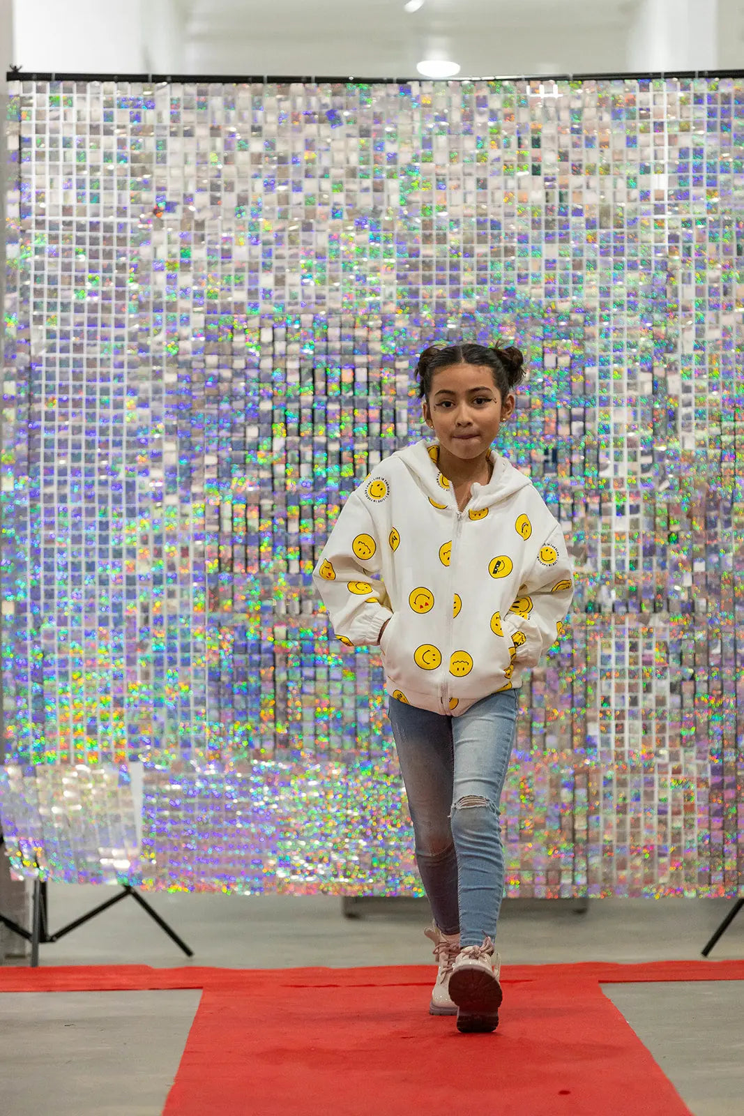 All smile’s hoodie Pastels and Polkadots