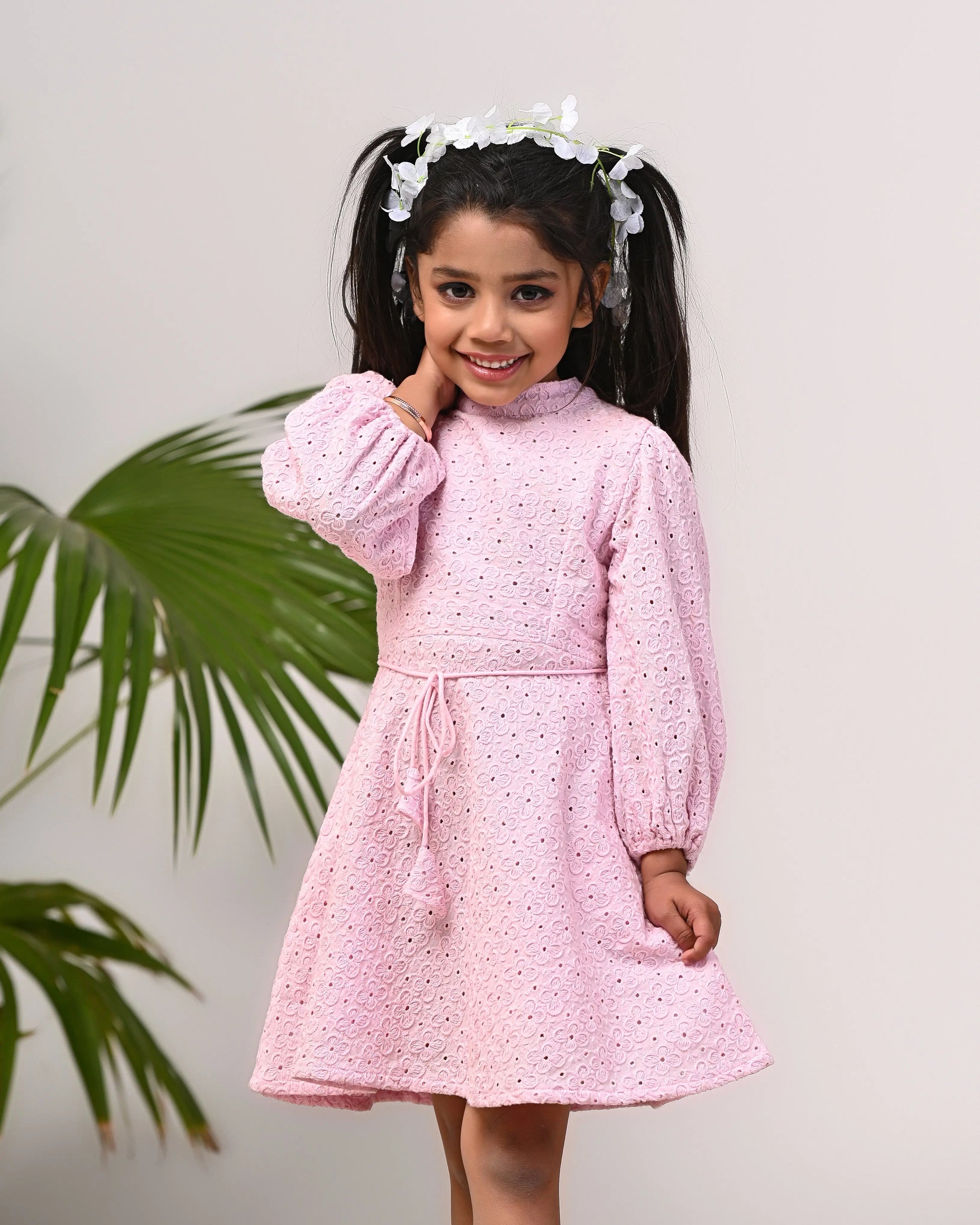 pink eyelet mini dress Tween Courtley Eyelet Active Dress for Women in White, Size: Small, by LoveShackFancy