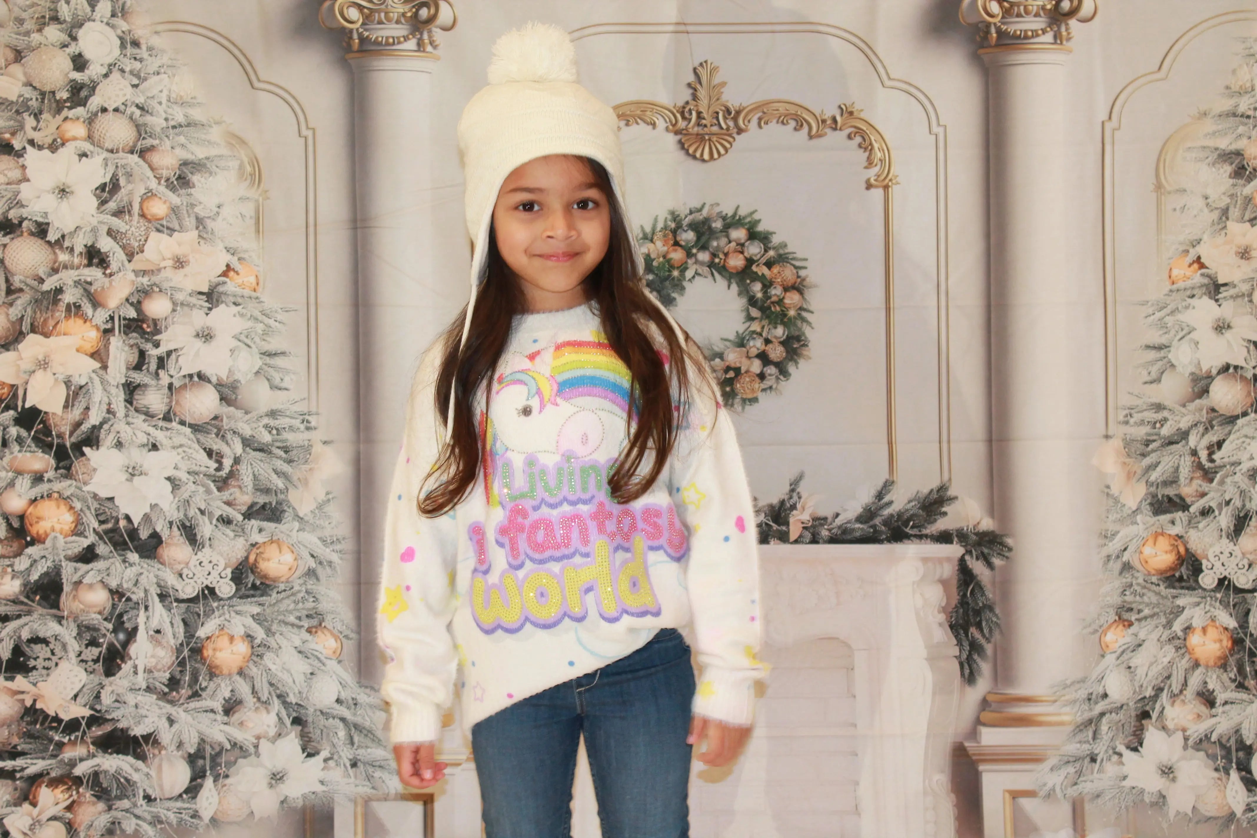 Fantasy sweater Pastels and Polkadots