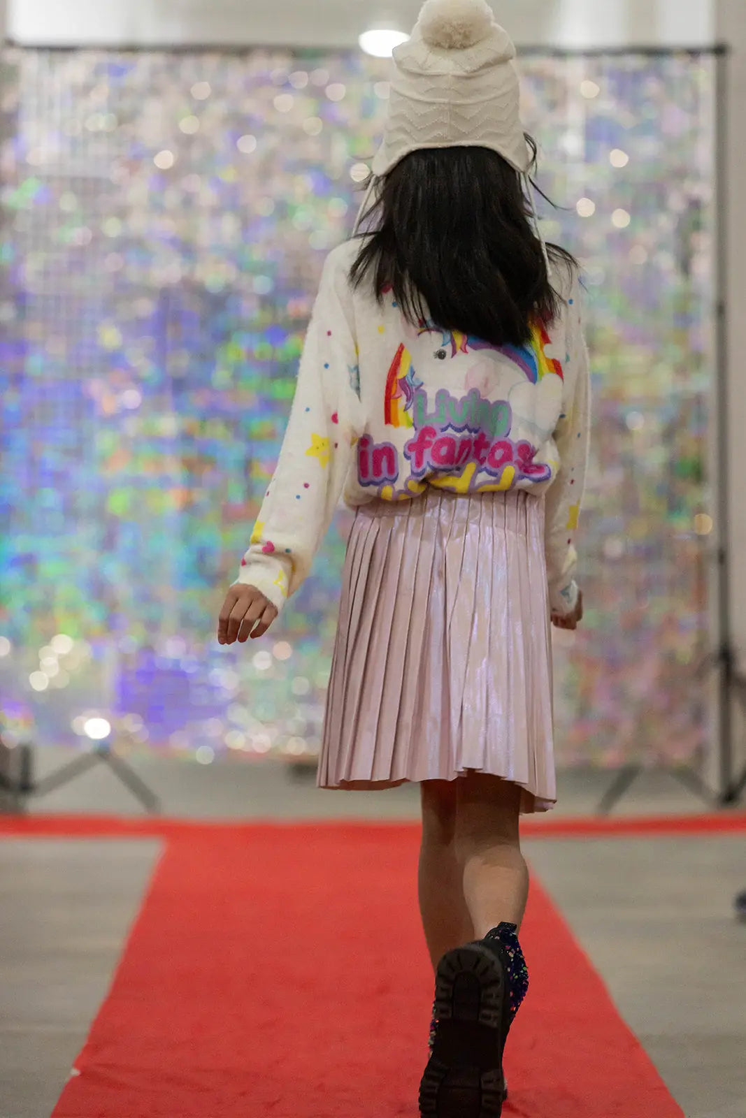 Fantasy sweater Pastels and Polkadots
