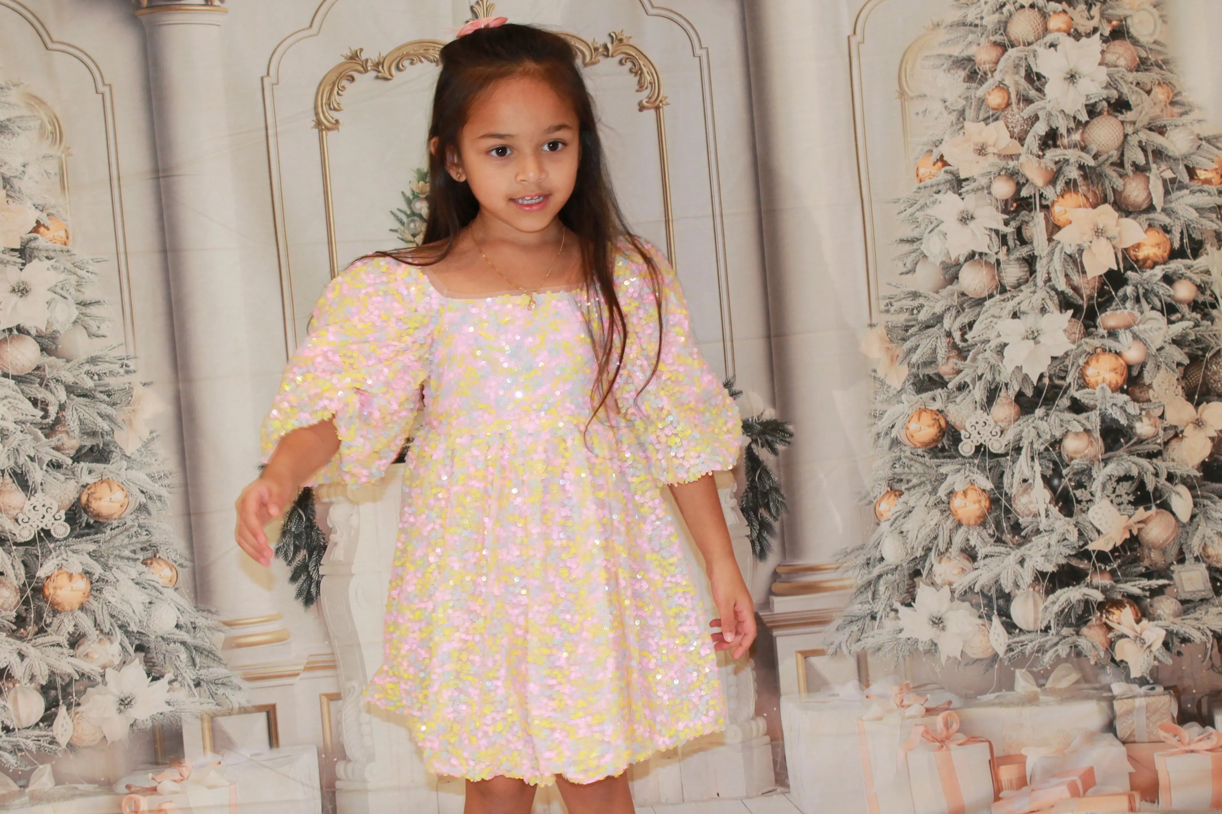 Luminous Twilight sequin Elegance Pastels and Polkadots