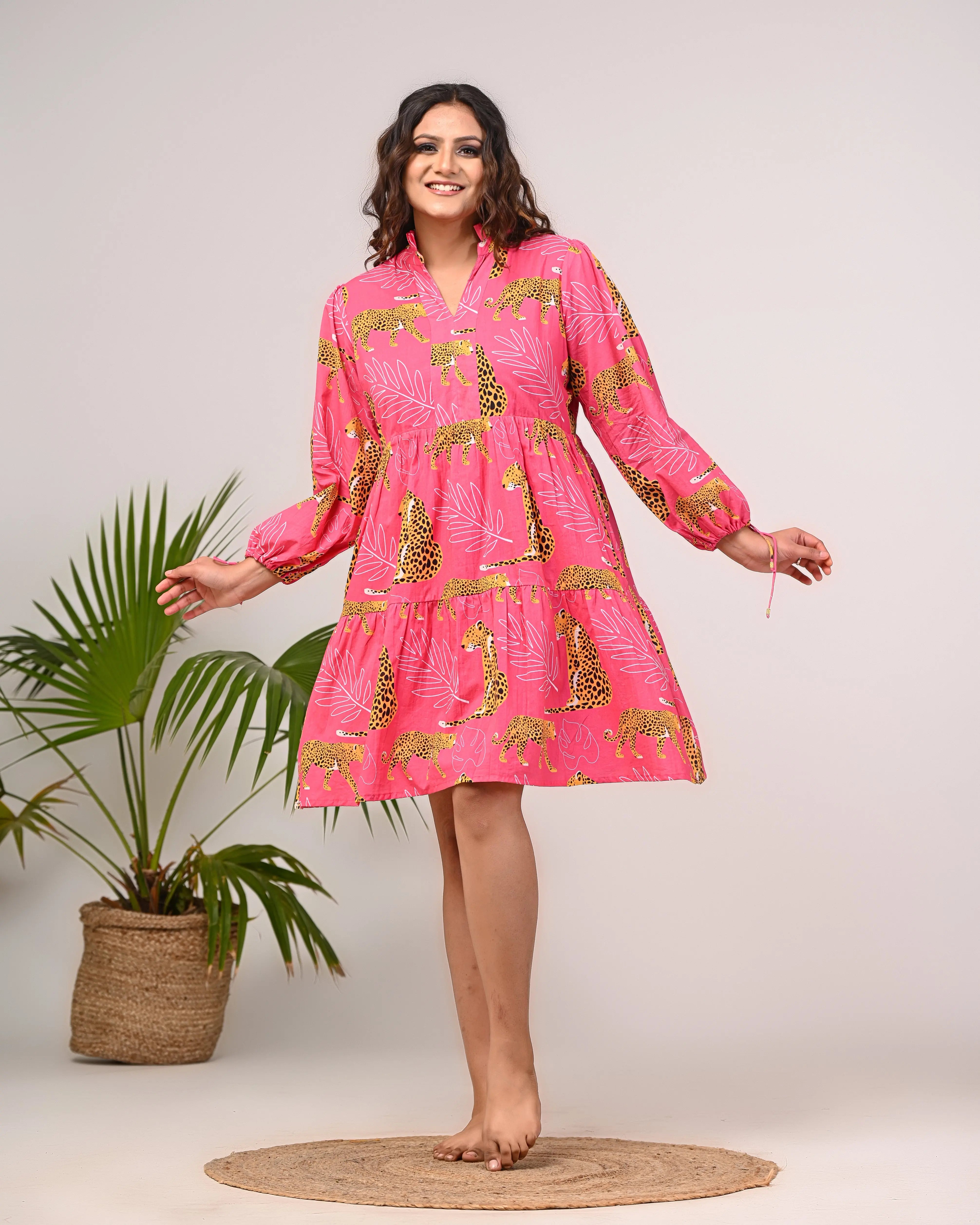 Leopard Lilly Dress Pastels and Polkadots