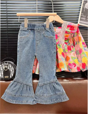 Bell Bottom Jeans Outfit Set Pastels and Polkadots
