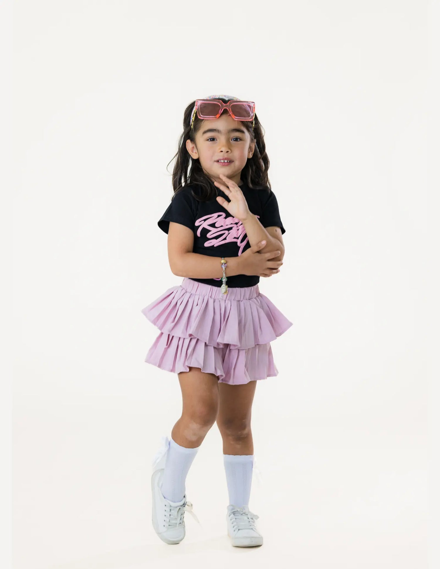 Black and Pink Outfit Pastels and Polkadots