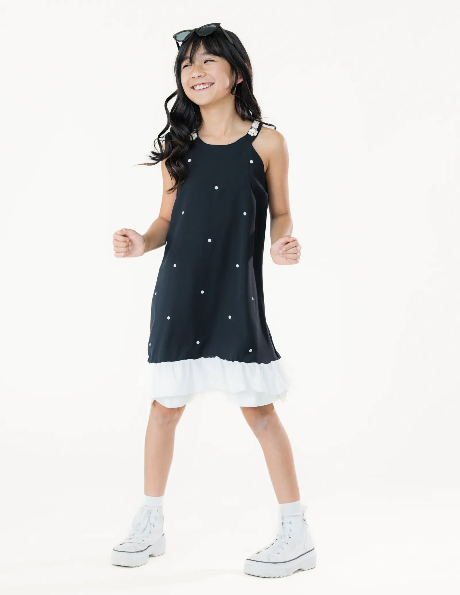 Black Polka Dot Dress Pastels and Polkadots