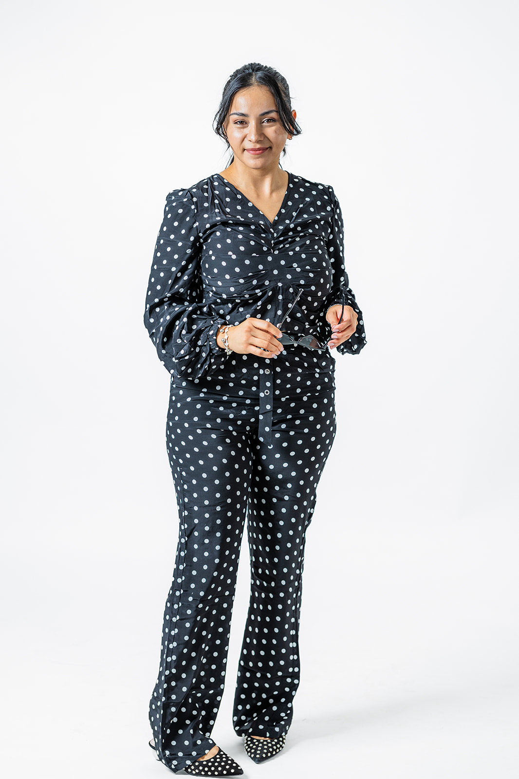 Black & White Evergreen Polka Dot Set  women – ( “Mommy and Me" Collection