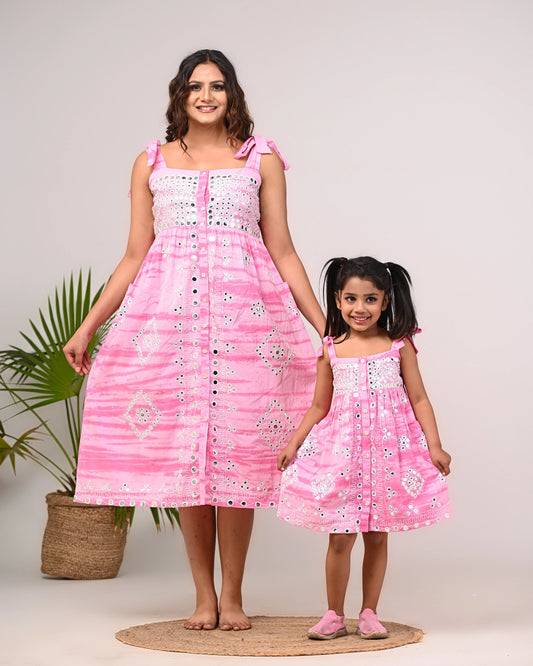 Butter Bush mini Dress Pastels and Polkadots