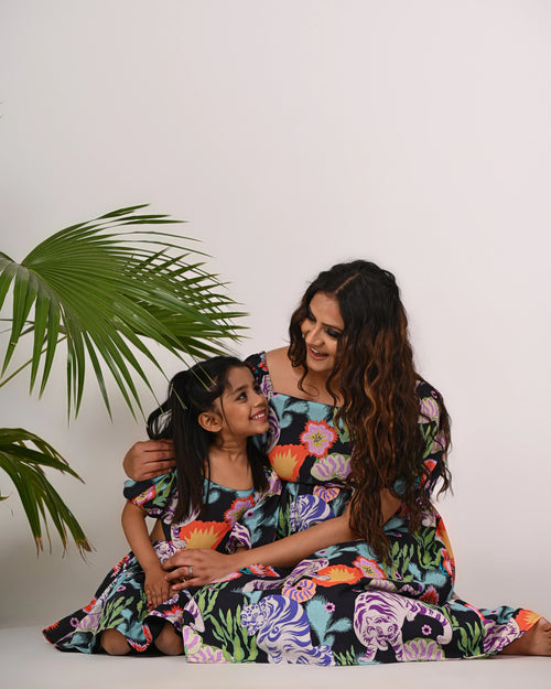 Safari Mini Dress Pastels and Polkadots