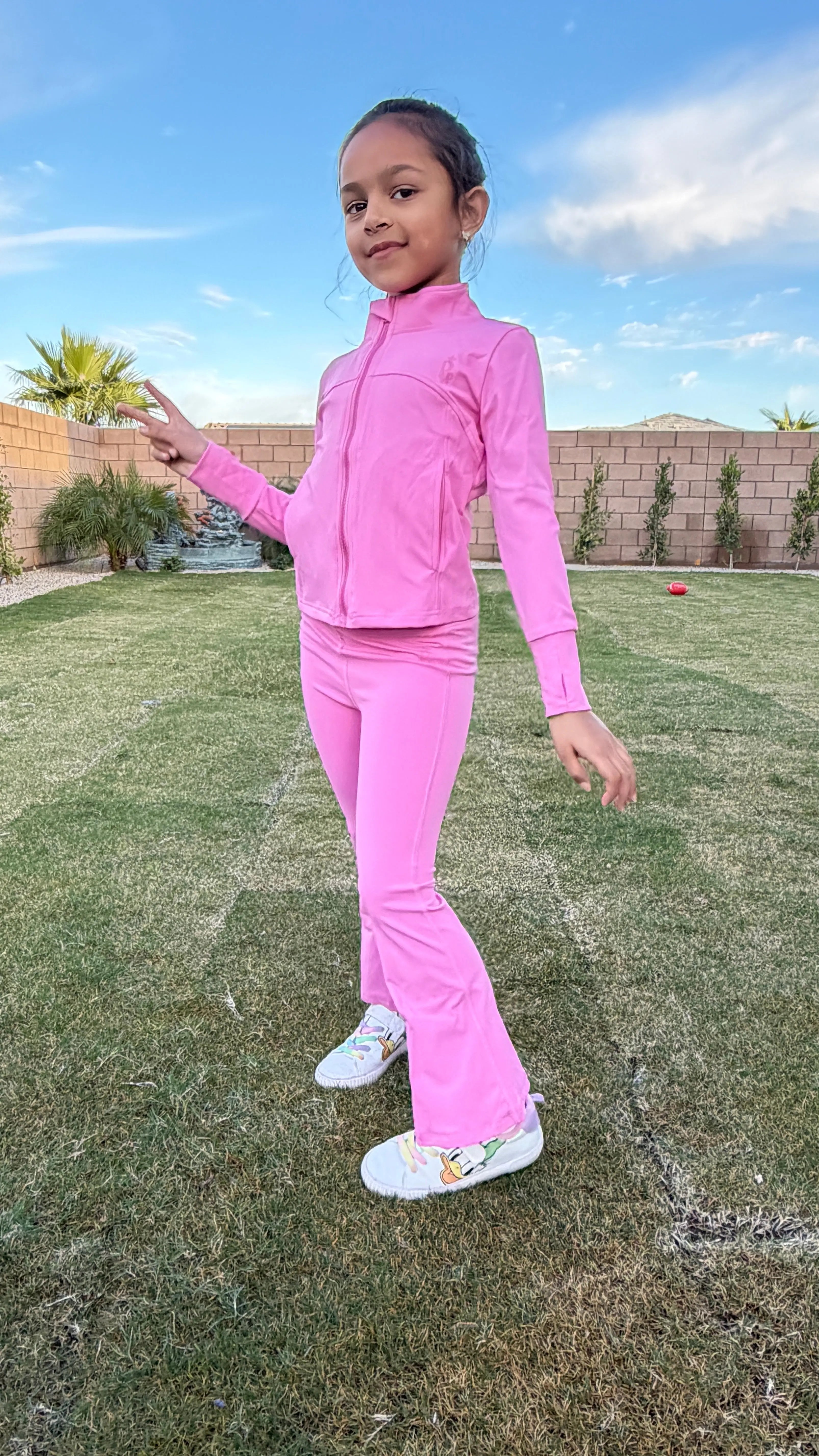 Girls Active Tracksuit Set – Bubblegum Pink