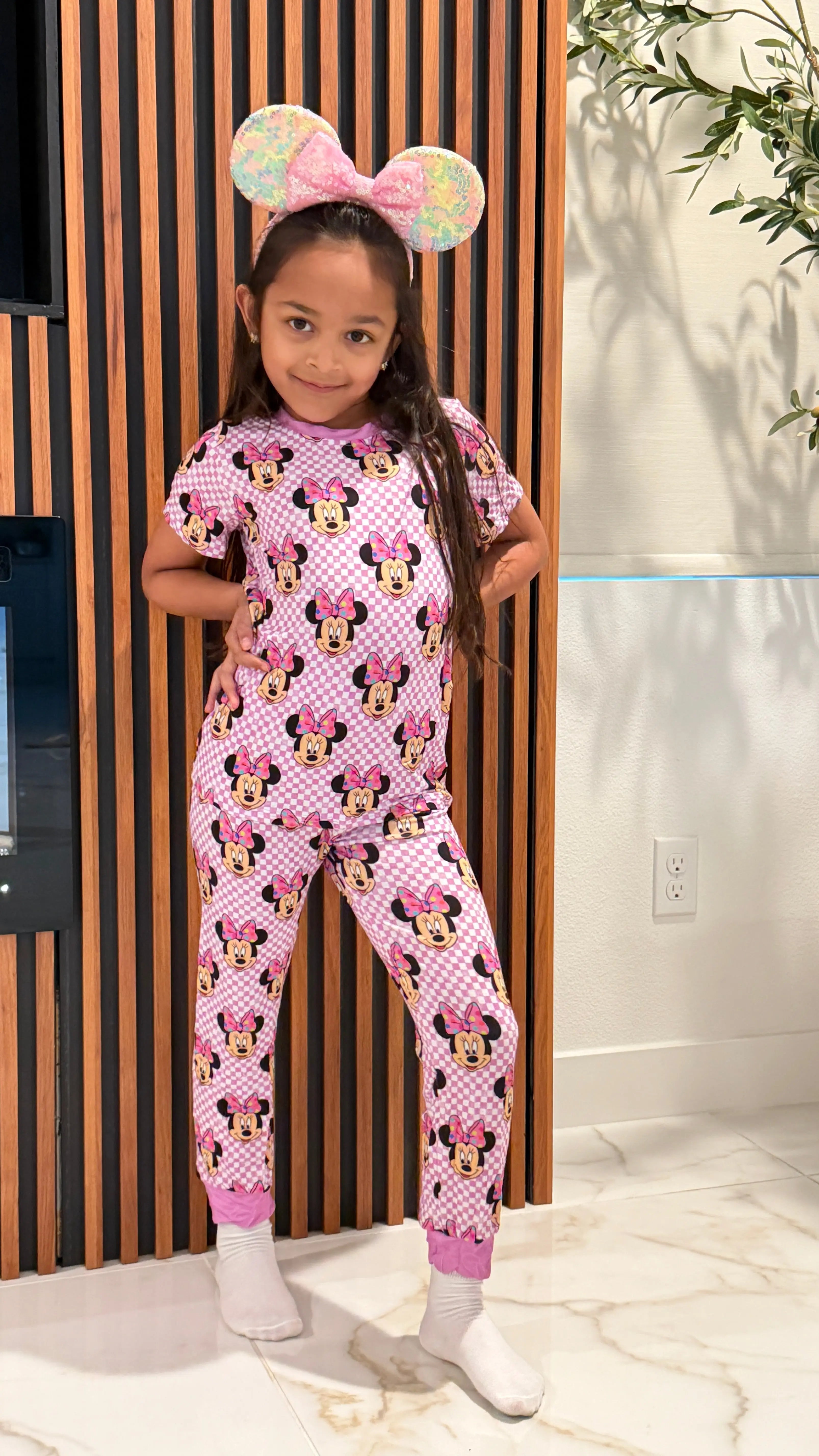 Bamboo 2 Piece Pajama Set – Minnie Mouse Print