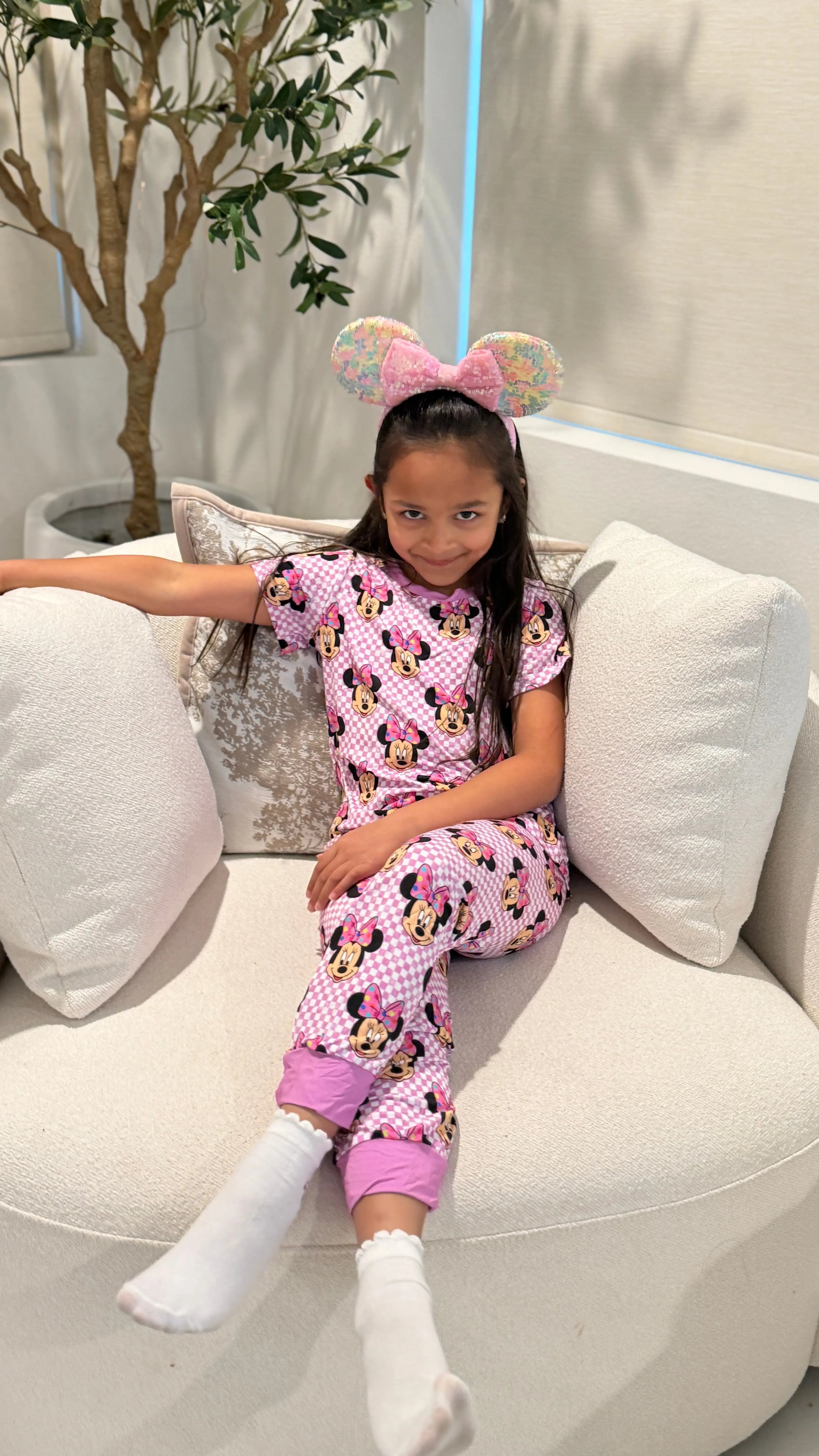 Bamboo 2 Piece Pajama Set – Minnie Mouse Print