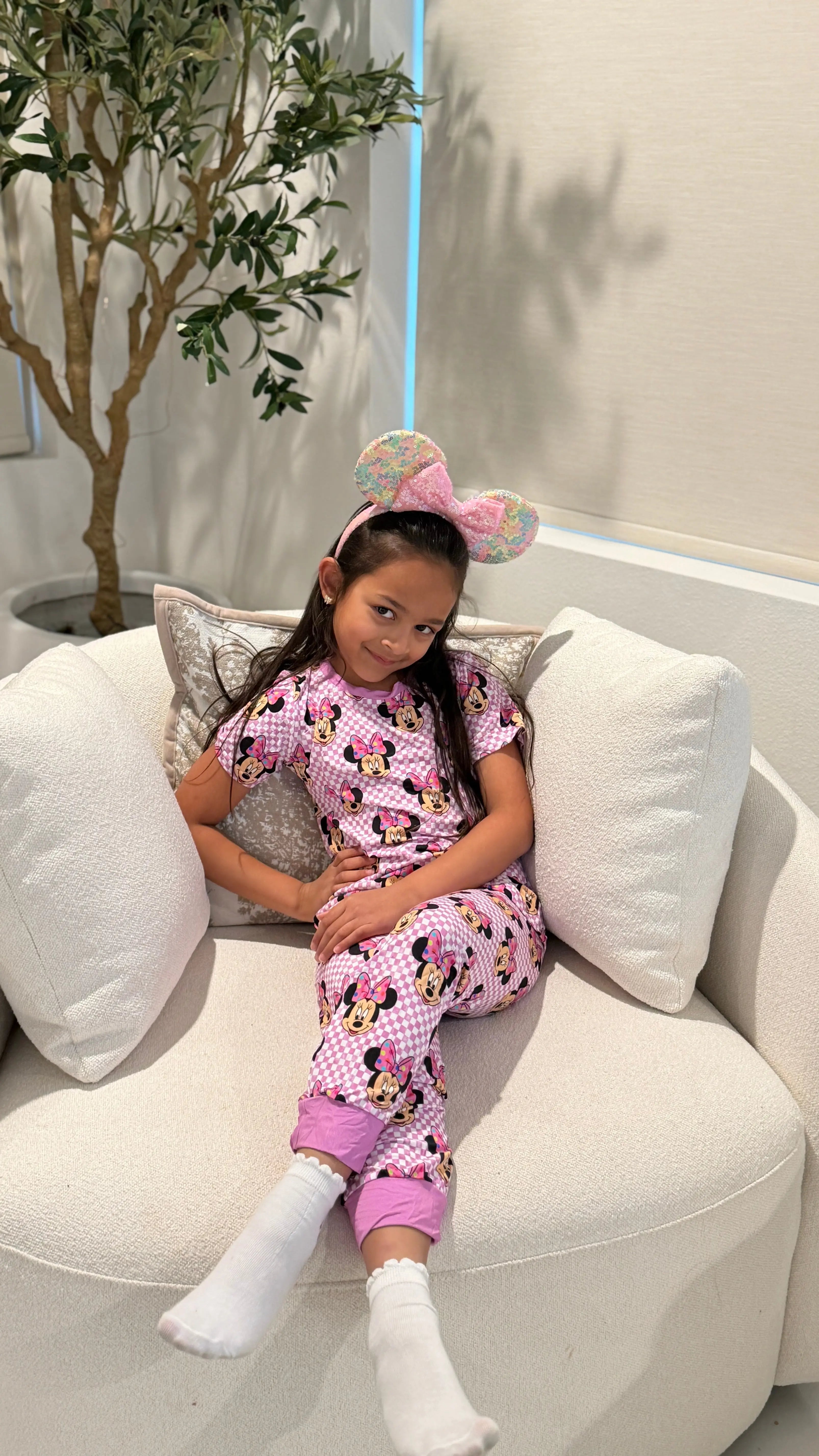 Bamboo 2 Piece Pajama Set – Minnie Mouse Print