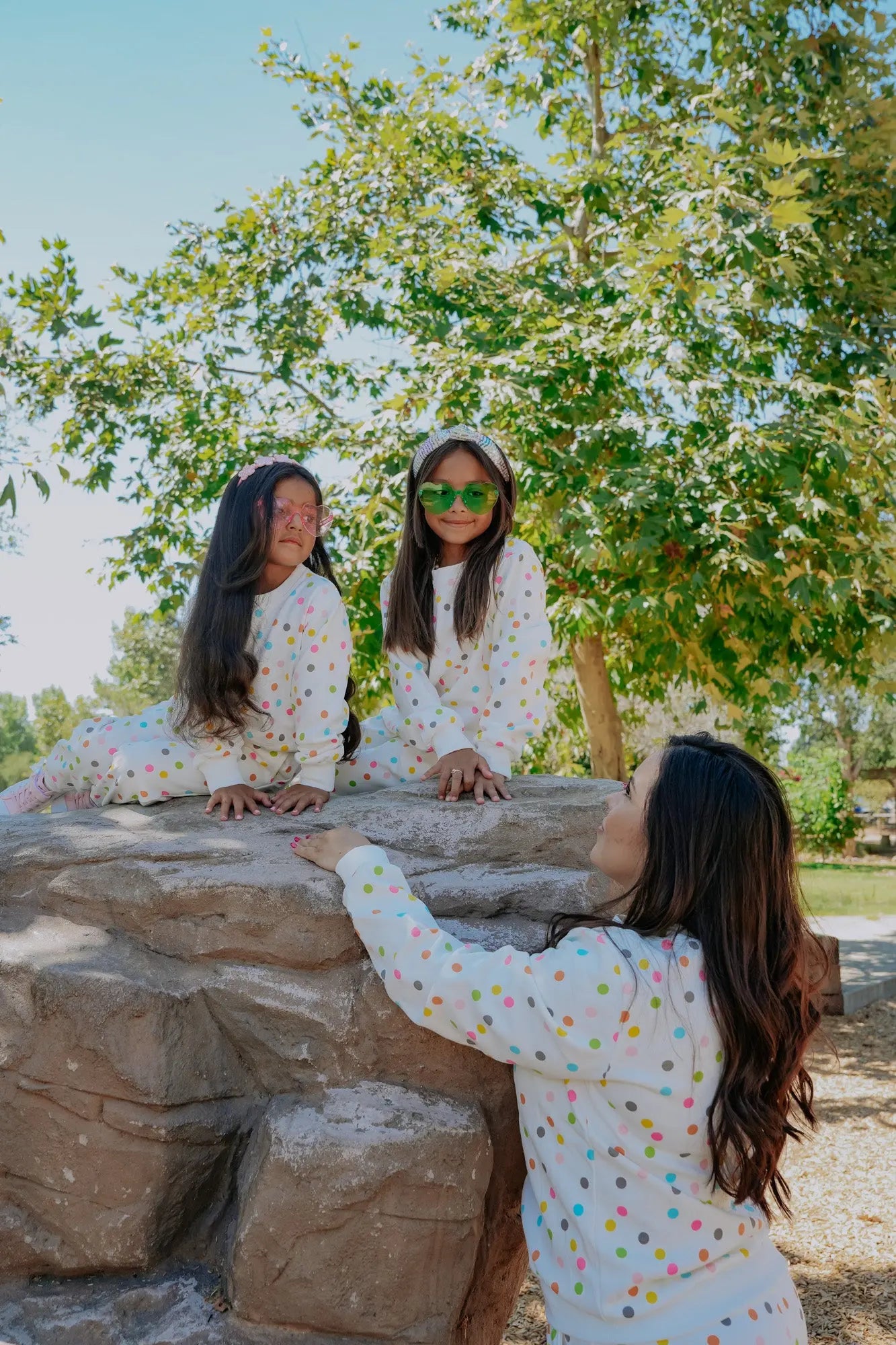 Polkadots Cozy Chic Sweat suit   adults set Pastels and Polkadots