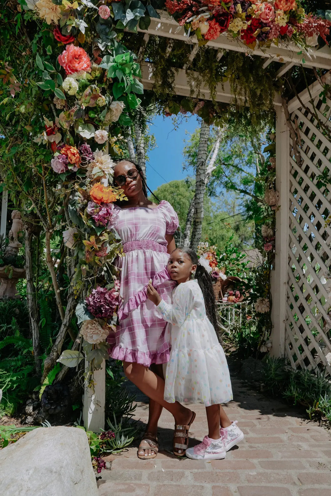 Ever so Beautiful plaid dress adult Pastels and Polkadots
