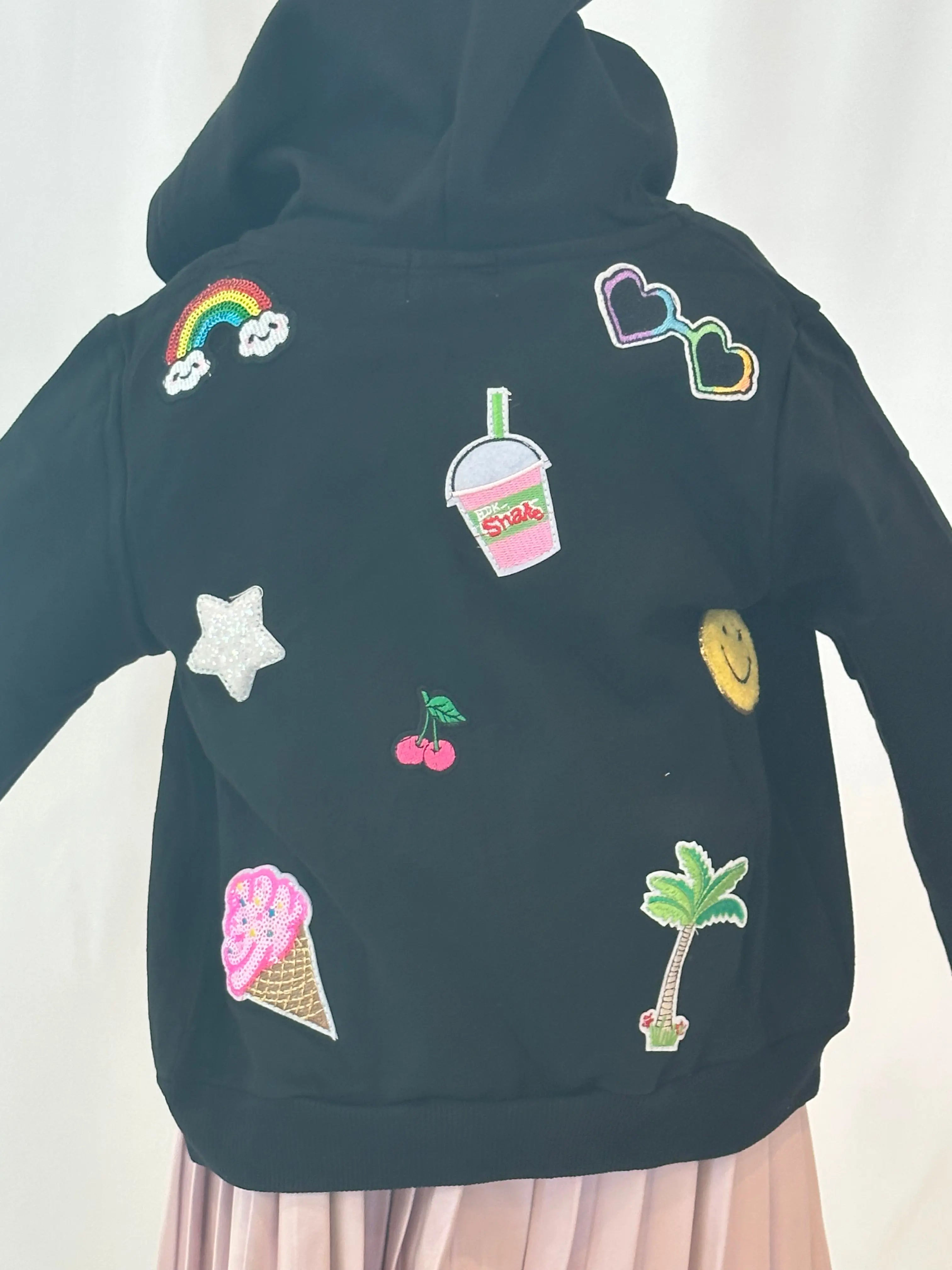 Vacay Vibes Soft  Hoodie Pastels and Polkadots