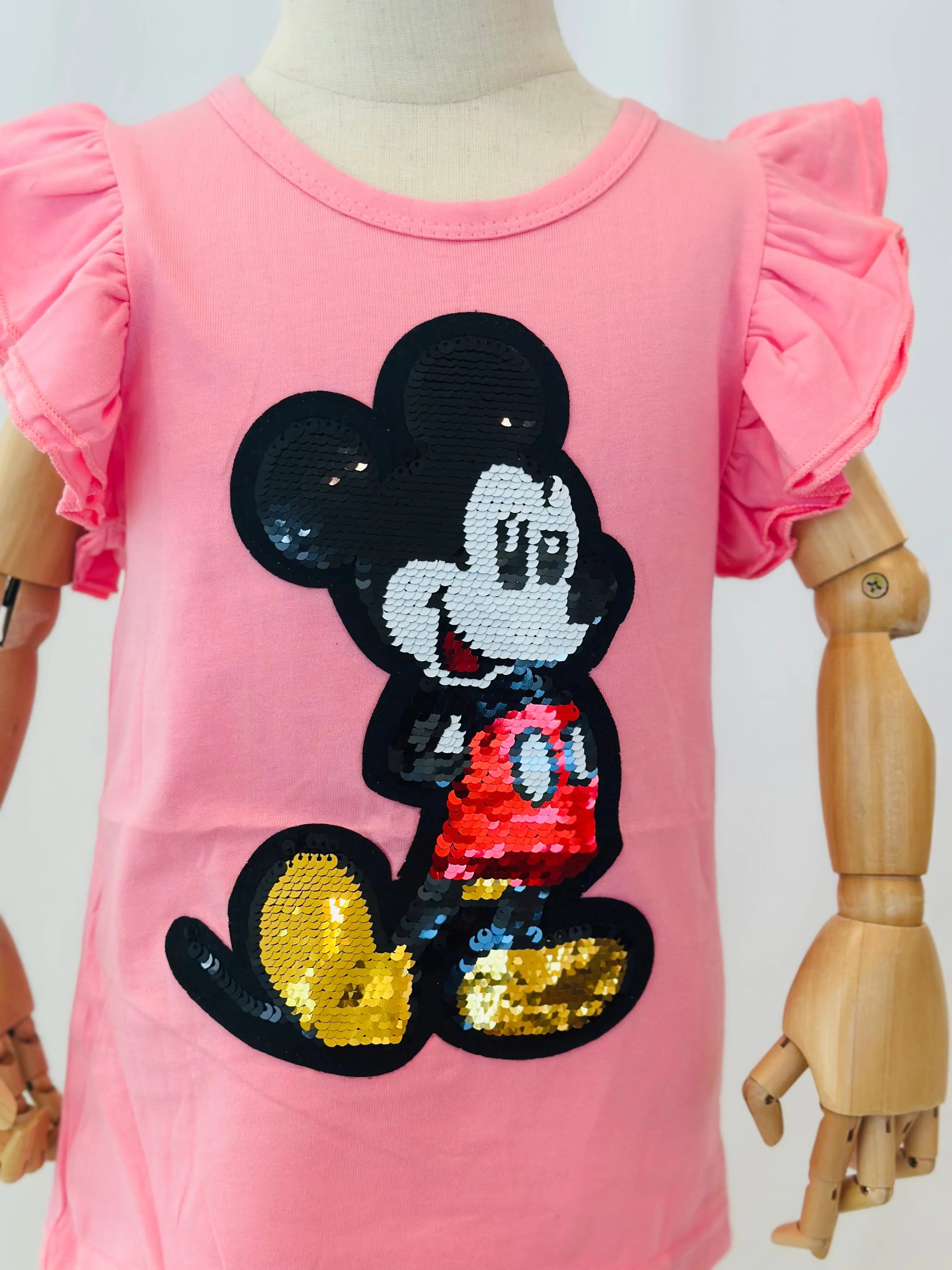 Mickey Magic Flutter Tee Pastels and Polkadots