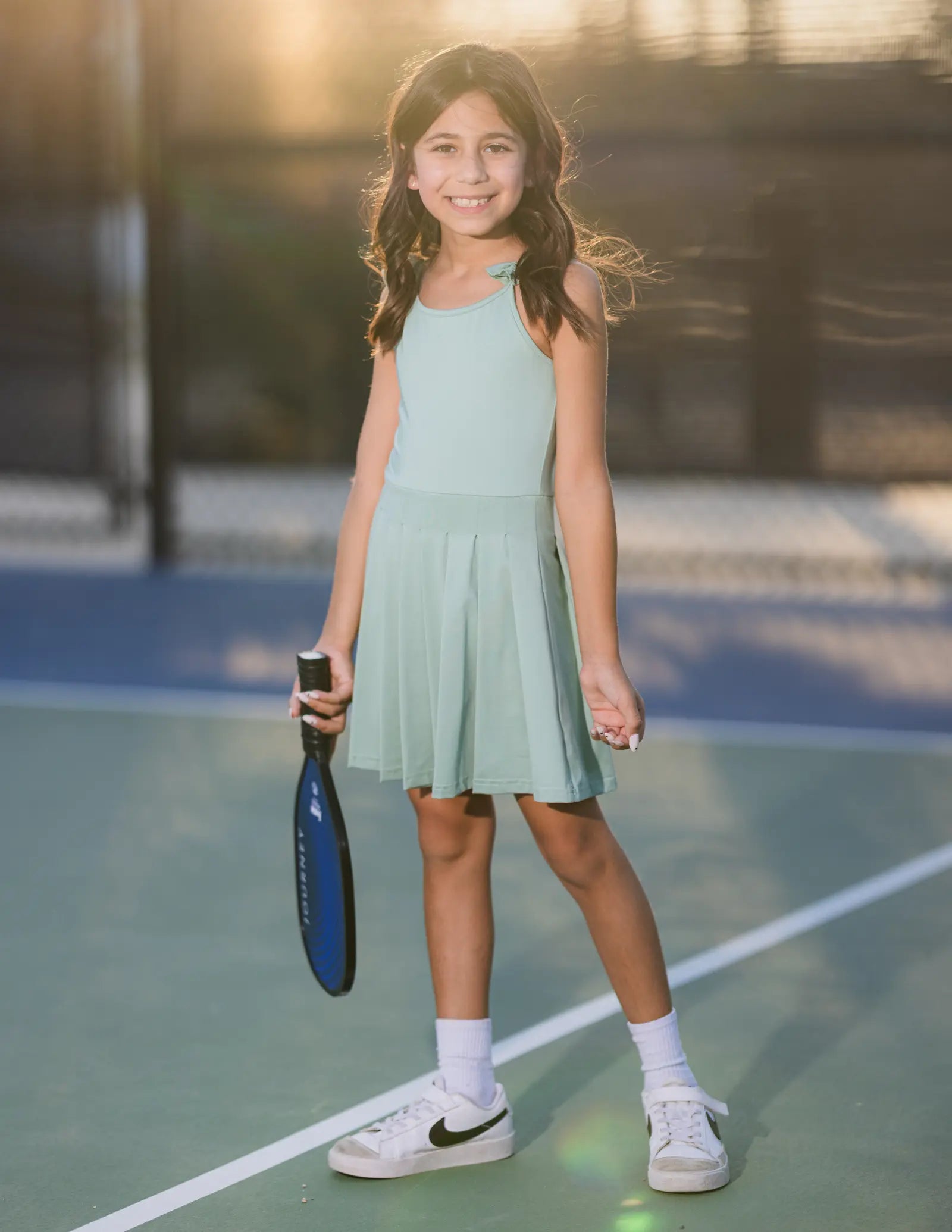 Pleated Mint Green Dress Pastels and Polkadots