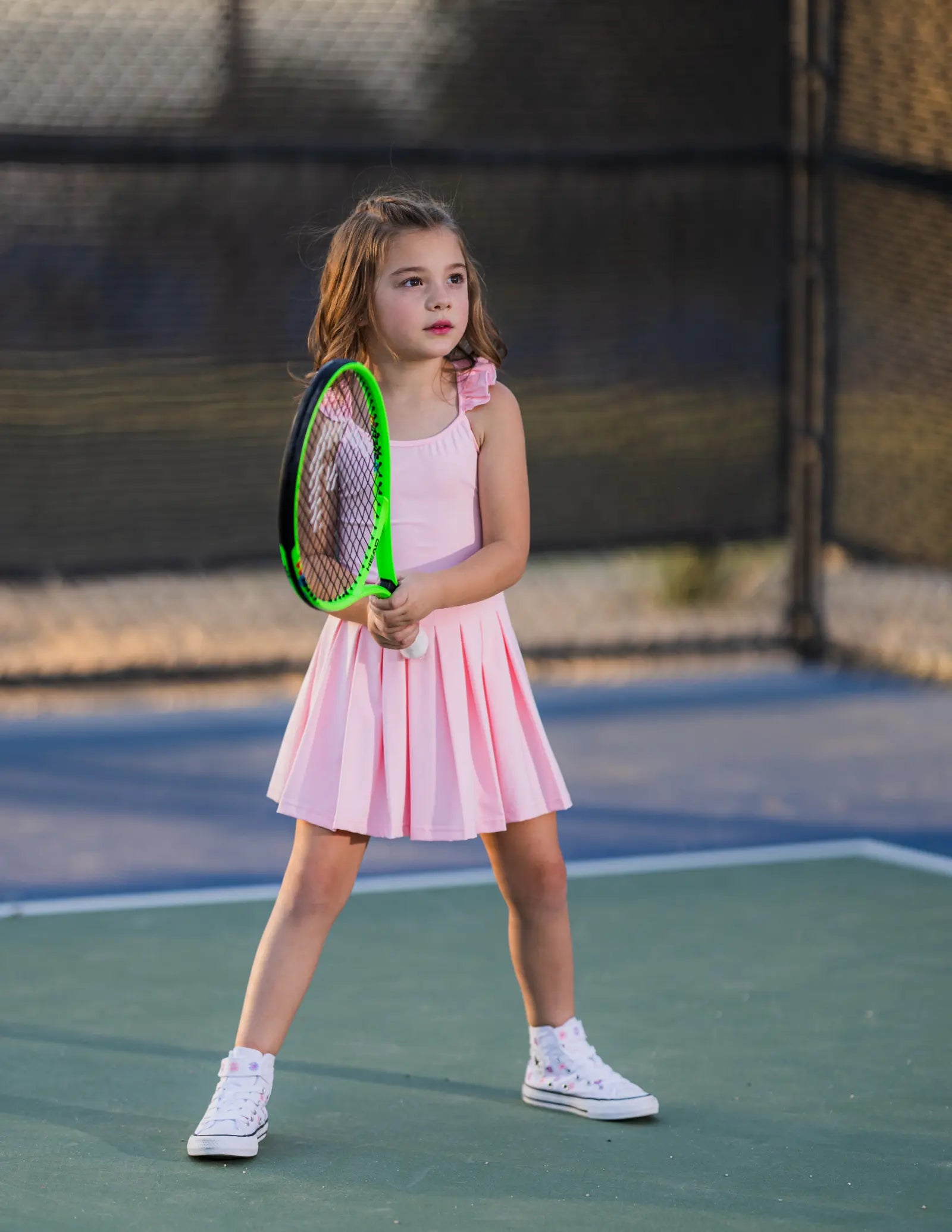 Pleated Pink Dress Pastels and Polkadots