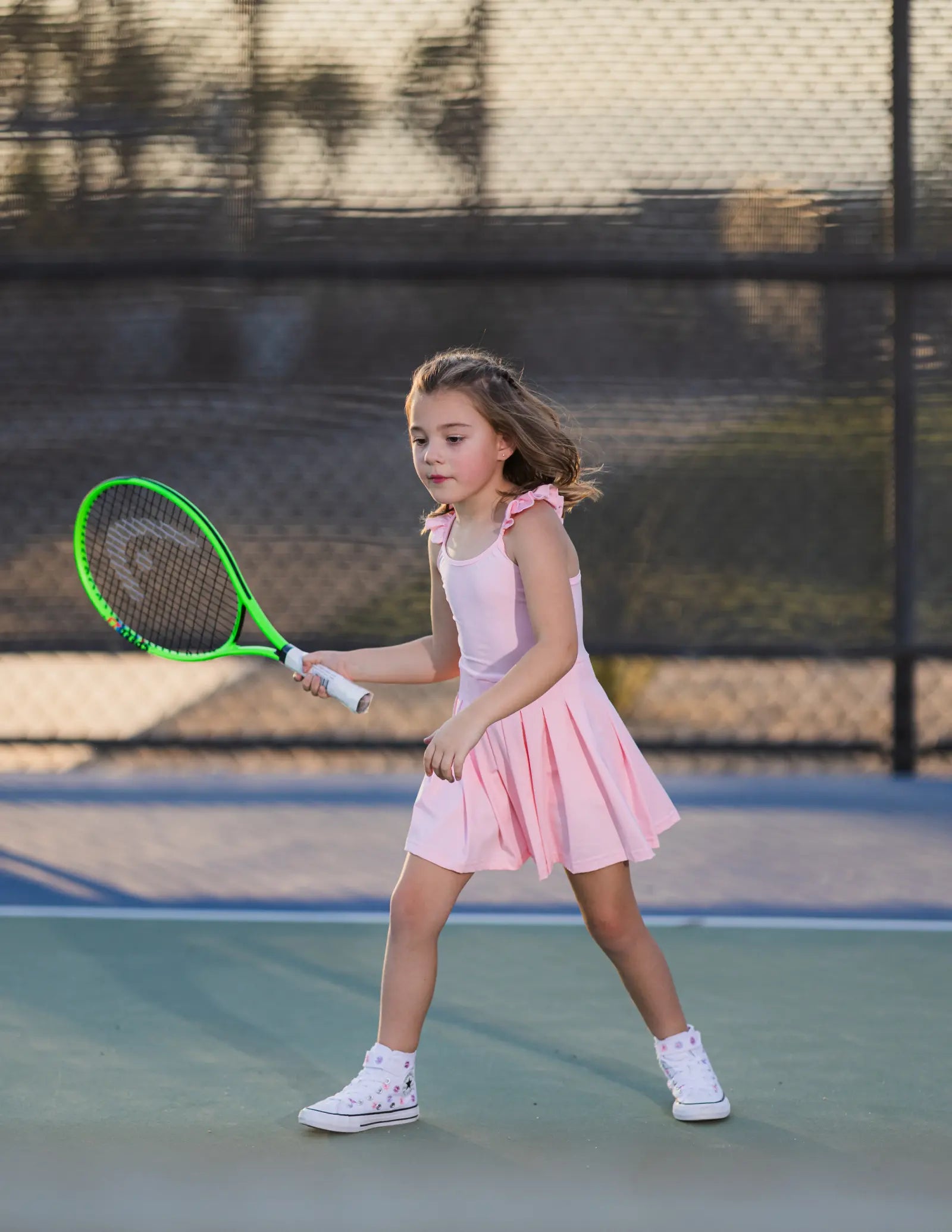 Pleated Pink Dress Pastels and Polkadots