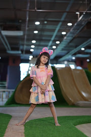 Sasha Gingham Dress - Playful Charm with Embroidered Details Pastels and Polkadots