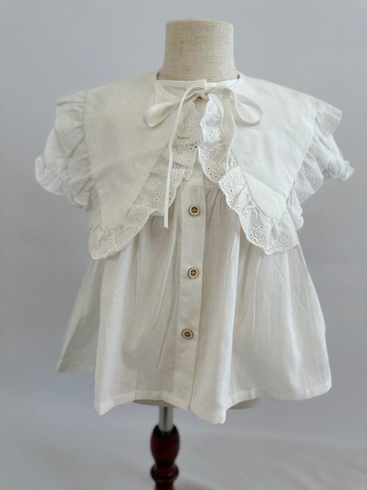 White 100% cotton blouse