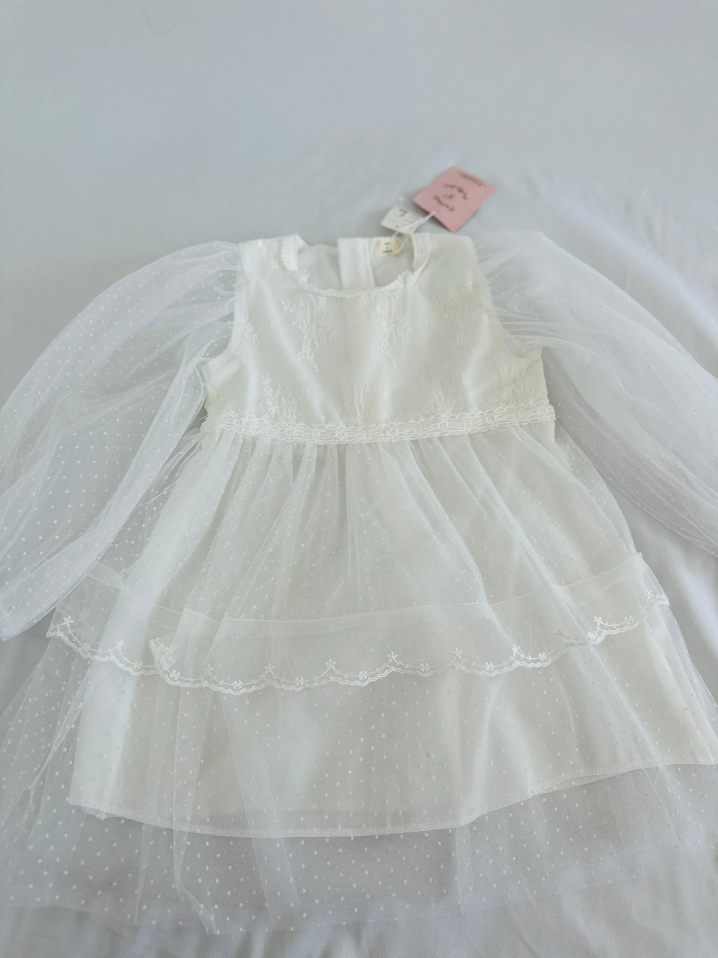 Adorable soft net white dress