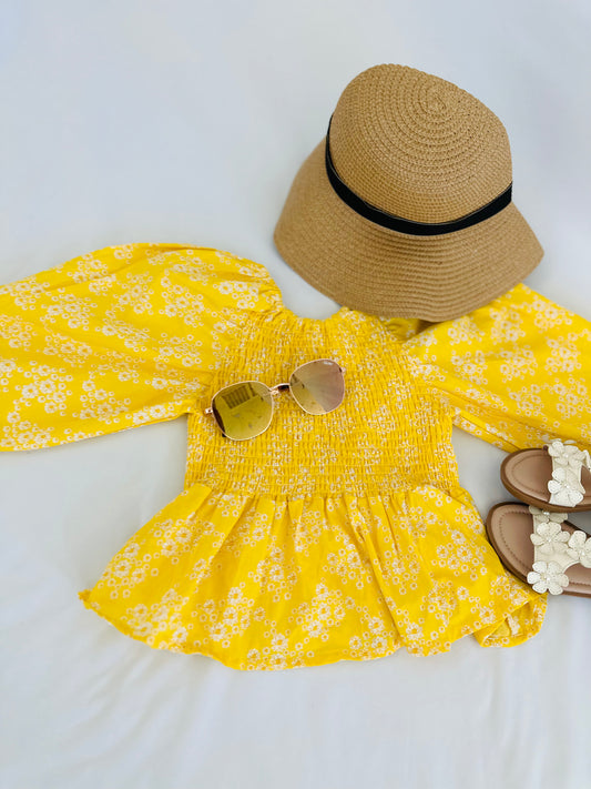 Pure cotton smocked summer top