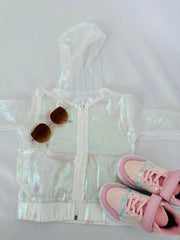 Iridescent bomber Pastels and Polkadots